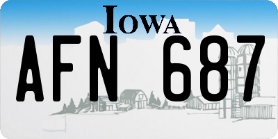 IA license plate AFN687