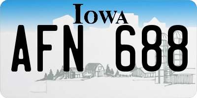 IA license plate AFN688