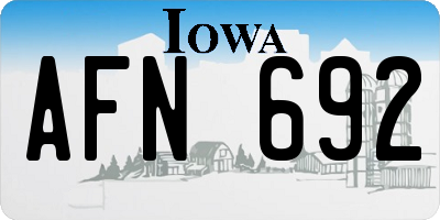 IA license plate AFN692