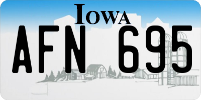 IA license plate AFN695