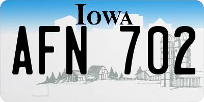 IA license plate AFN702