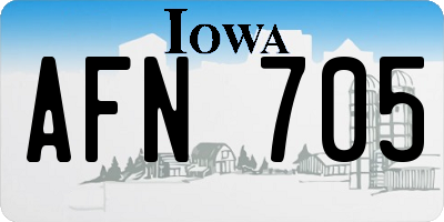 IA license plate AFN705