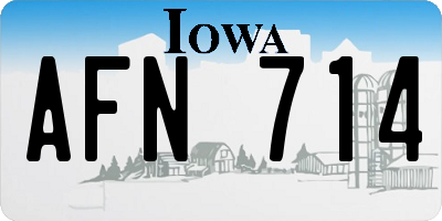 IA license plate AFN714