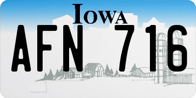 IA license plate AFN716