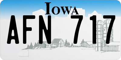 IA license plate AFN717