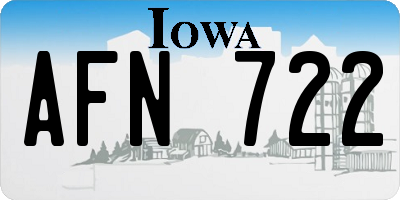 IA license plate AFN722