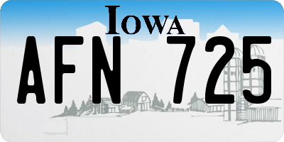 IA license plate AFN725