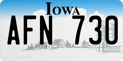 IA license plate AFN730
