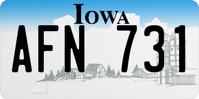 IA license plate AFN731