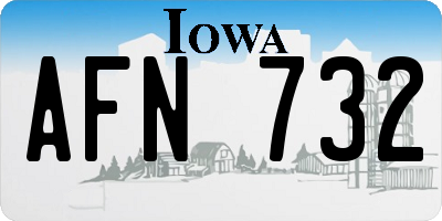 IA license plate AFN732