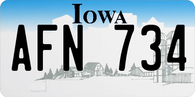 IA license plate AFN734