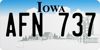 IA license plate AFN737