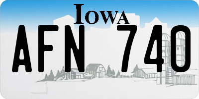 IA license plate AFN740