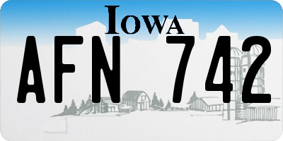 IA license plate AFN742