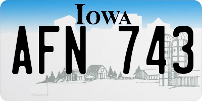 IA license plate AFN743