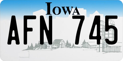 IA license plate AFN745