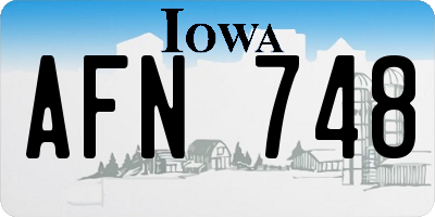 IA license plate AFN748