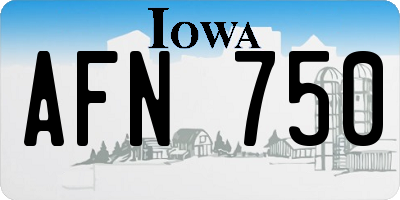 IA license plate AFN750