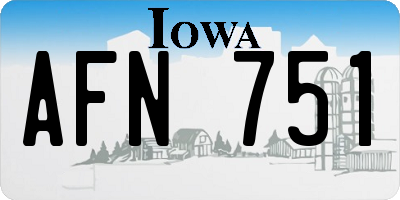 IA license plate AFN751