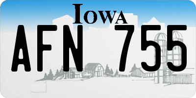 IA license plate AFN755