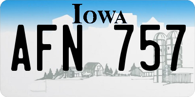 IA license plate AFN757