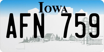 IA license plate AFN759