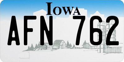 IA license plate AFN762