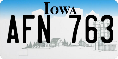 IA license plate AFN763