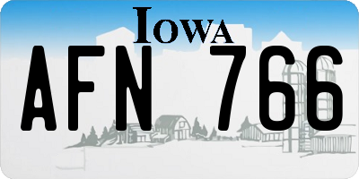 IA license plate AFN766