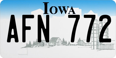 IA license plate AFN772