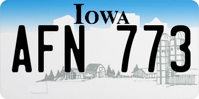 IA license plate AFN773