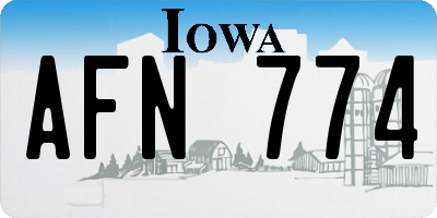 IA license plate AFN774