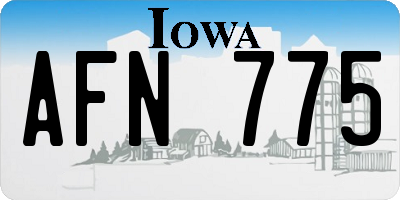 IA license plate AFN775