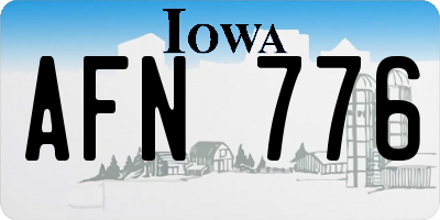 IA license plate AFN776