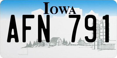 IA license plate AFN791