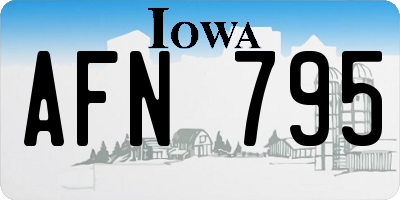 IA license plate AFN795