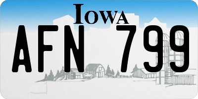 IA license plate AFN799