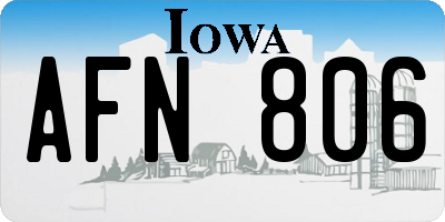 IA license plate AFN806