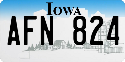 IA license plate AFN824