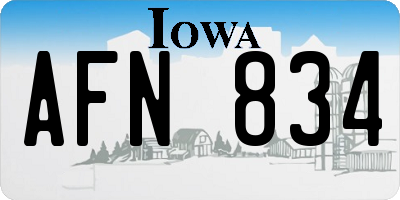 IA license plate AFN834