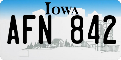 IA license plate AFN842