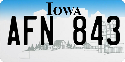 IA license plate AFN843