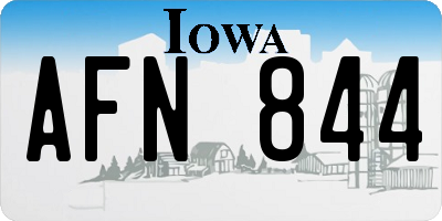IA license plate AFN844