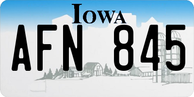 IA license plate AFN845