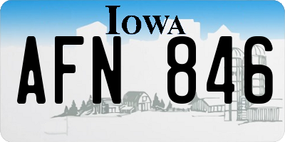 IA license plate AFN846