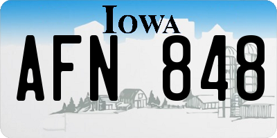 IA license plate AFN848