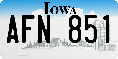 IA license plate AFN851