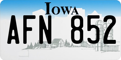 IA license plate AFN852