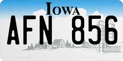 IA license plate AFN856