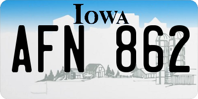 IA license plate AFN862